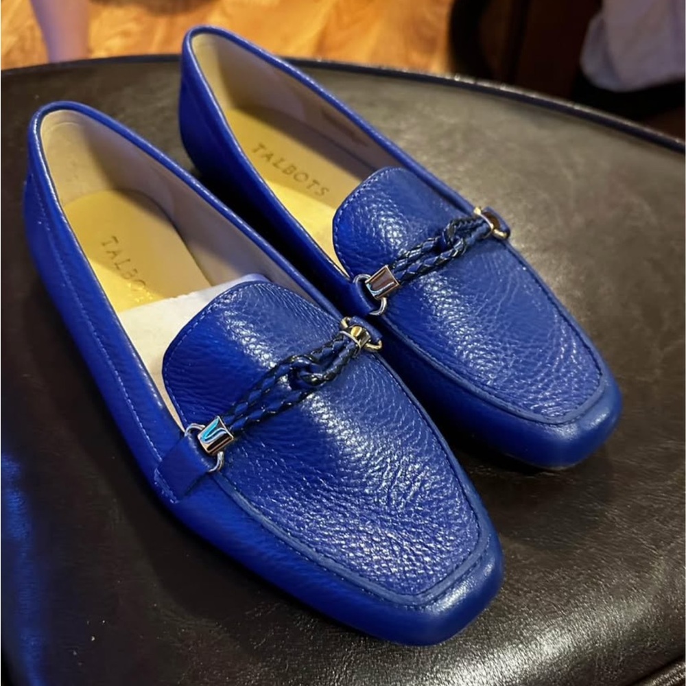 BECCA Blue Leather Loafers